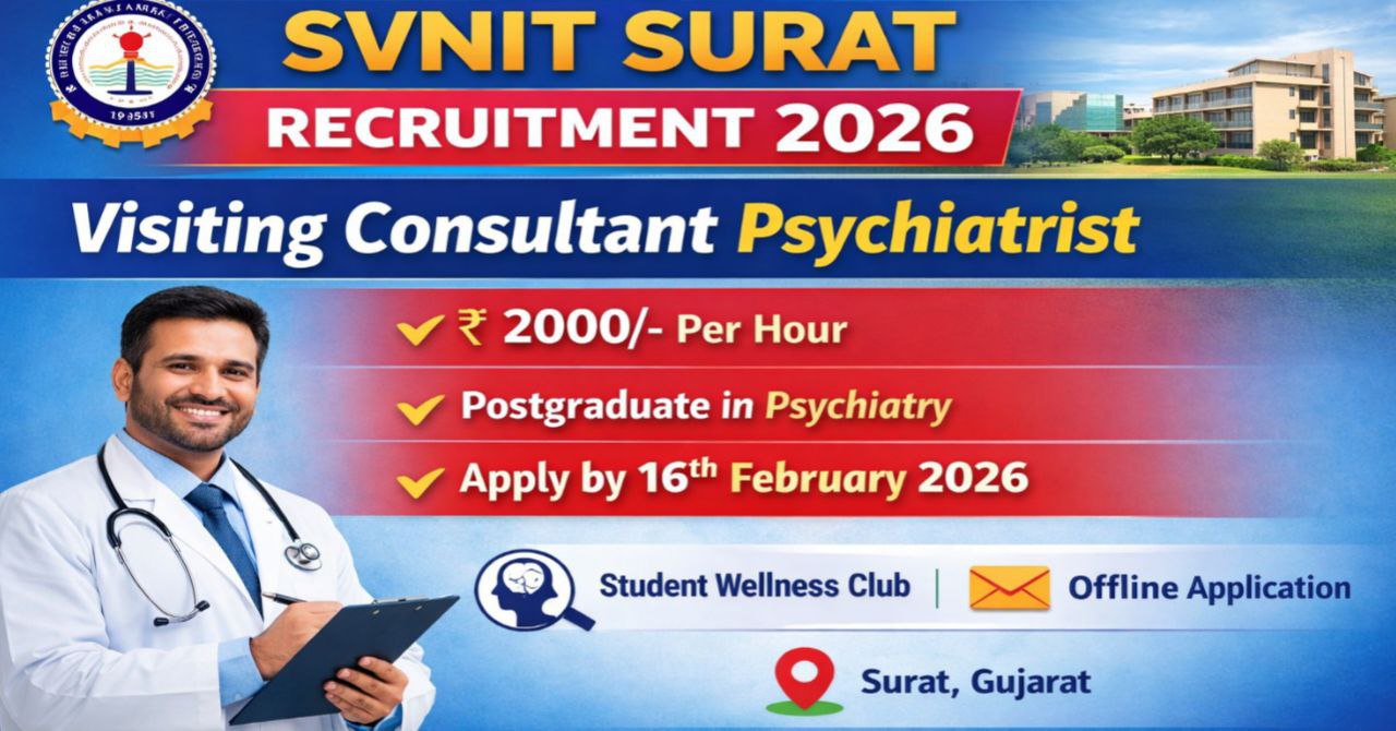 SVNIT Visiting Consultant Psychiatrist Recruitment 2026