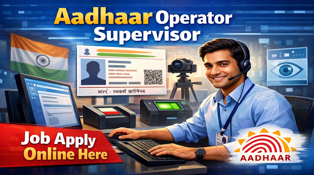 Aadhaar Operator Supervisor Job Apply Online Here