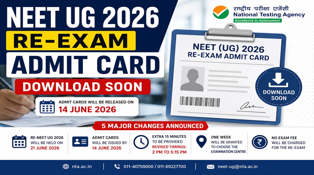 NEET UG 2026 Re-Exam Admit Card Download